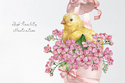 Watercolor spring easter clipart, a Seasonal Illustration by yana.fefelova (Thumbnail 4 of 5)