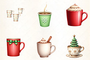 Festive Christmas Cup Set Clipar, an Illustration by CrexoraLab (Thumbnail 3 of 5)