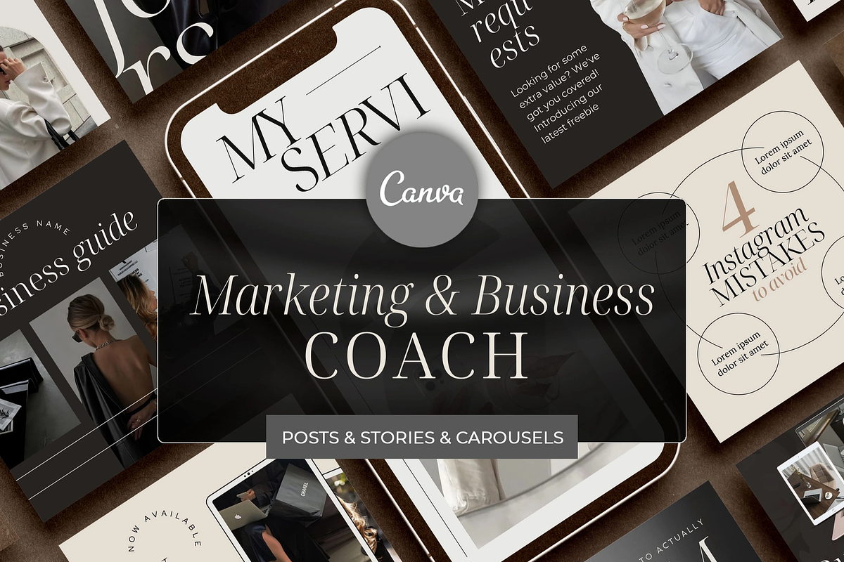 Business coach Instragram Templates, a Social Media Template by SwitzerShop (Photo 1 of 8)