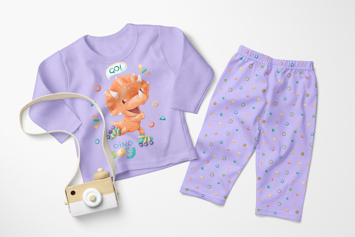 Dino boys clip art set., an Illustration by Yuliya Art (Photo 6 of 9)