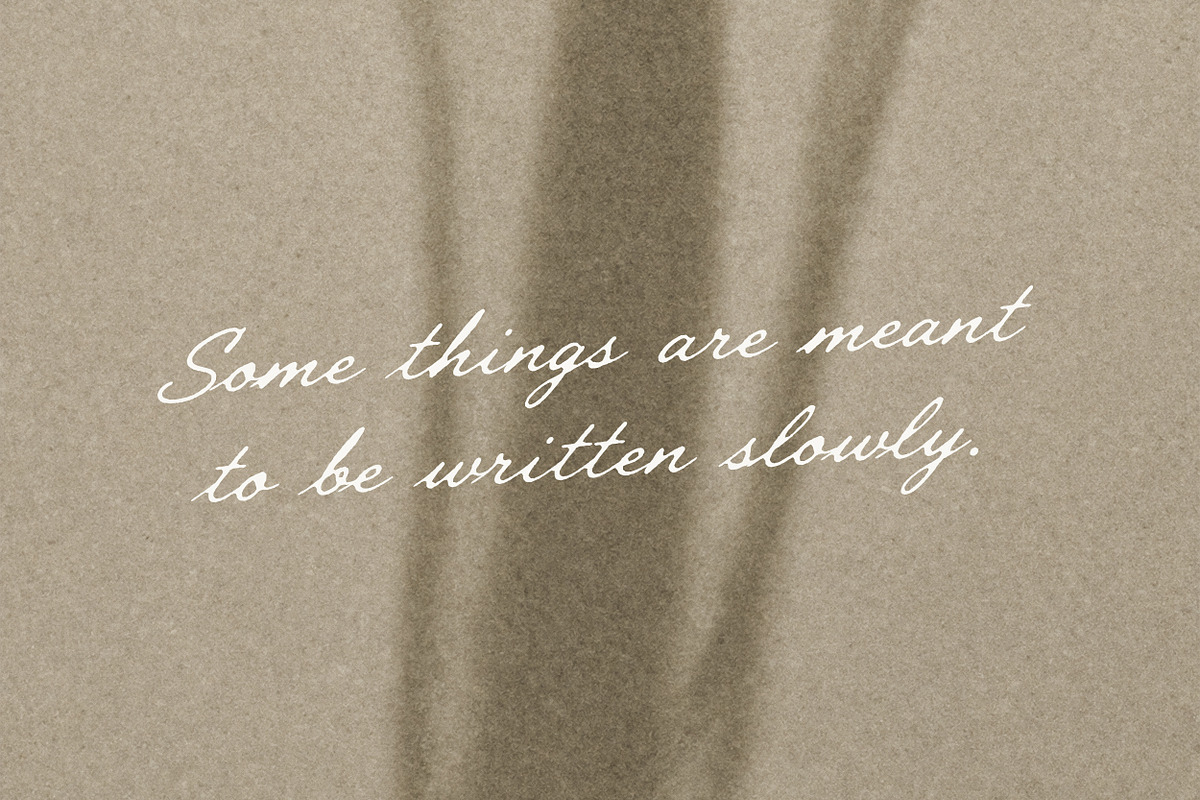 Still Romantic - Font Trio, a Script Font by Davide Bassu (Photo 6 of 14)