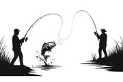 Fishing Silhouette Vector Bundle, an Illustration by hafijul (Thumbnail 45 of 51)