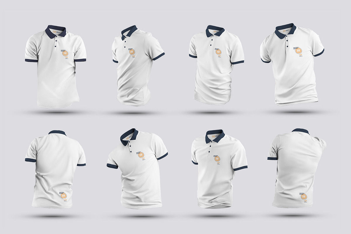 24 Polo Men Mockup (Collection #4), a Shirt Mockup by Grow Design Craft Studio (Photo 4 of 7)