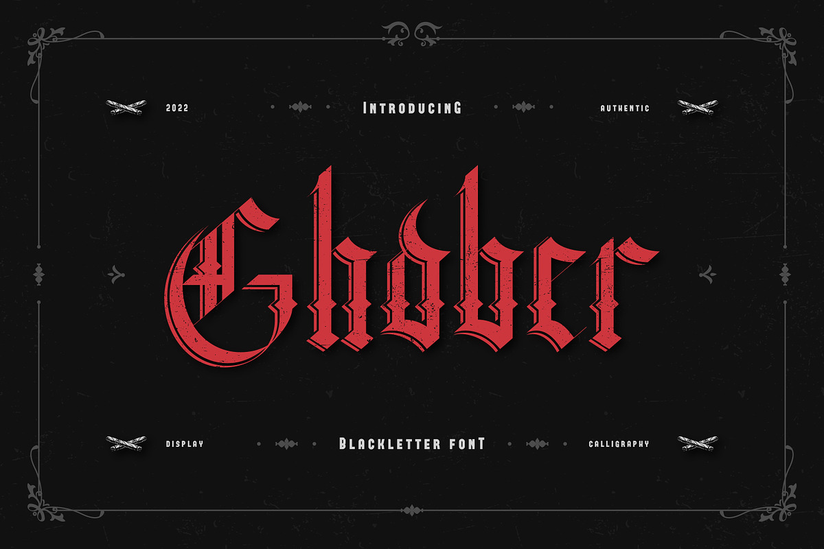Ghober Display Blackletter, a Blackletter Font by infernostudio3 (Photo 1 of 13)
