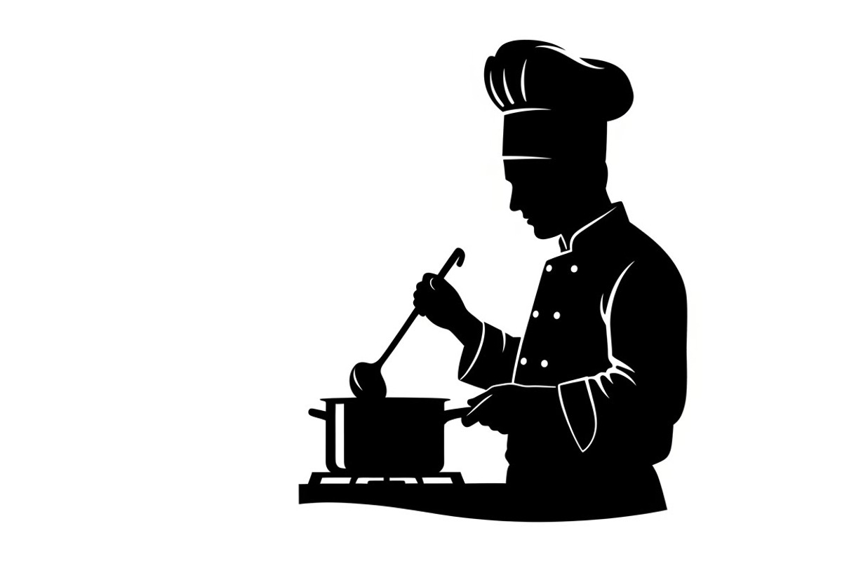 High-quality chef cooking silhouette, an Illustration by Amazin_art (Photo 31 of 31)