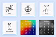 Triathlon | 16 Thin Line Icons Set, an Outline Icon by Alex Blogoodf (Thumbnail 7 of 11)