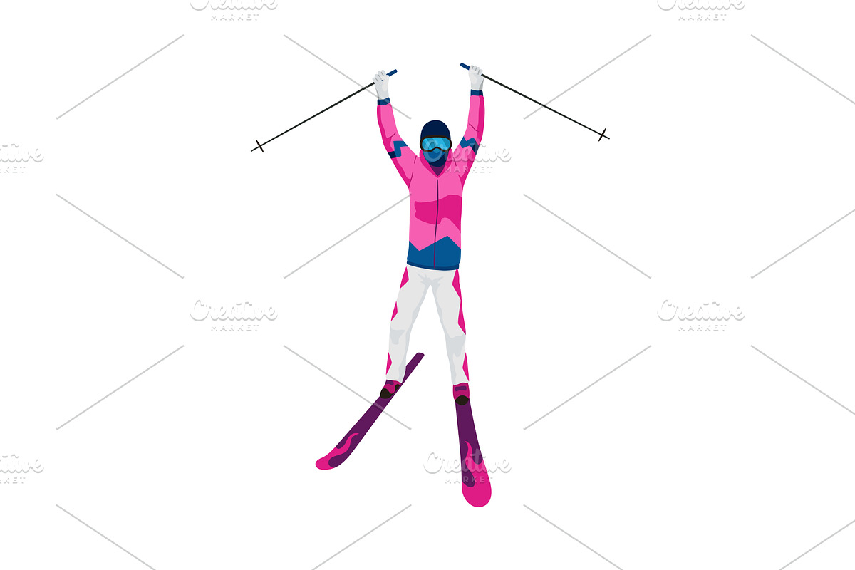 Skier, icon. Sportsman doing, a Sport Illustration by Things for designers