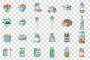 La dolce vita pantry clipart set, an Illustration by DreamCafeArt (Thumbnail 5 of 7)