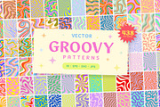 GROOVY VECTOR PATTERNS, a Pattern Graphic by craftlove (Thumbnail 1 of 12)