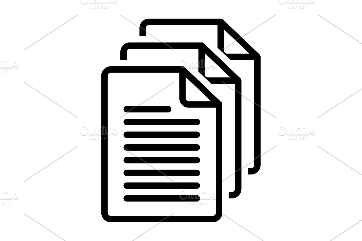 Pages sheet black icon, an Outline Icon by Creative priyanka