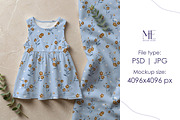 Kids Dress Mockup Fabric PSD Clothin, a Shirt Mockup by Mie Mockup Studio (Thumbnail 7 of 8)