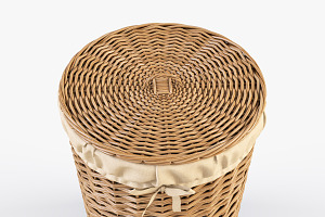 Wicker Laundry Basket 03 Natural