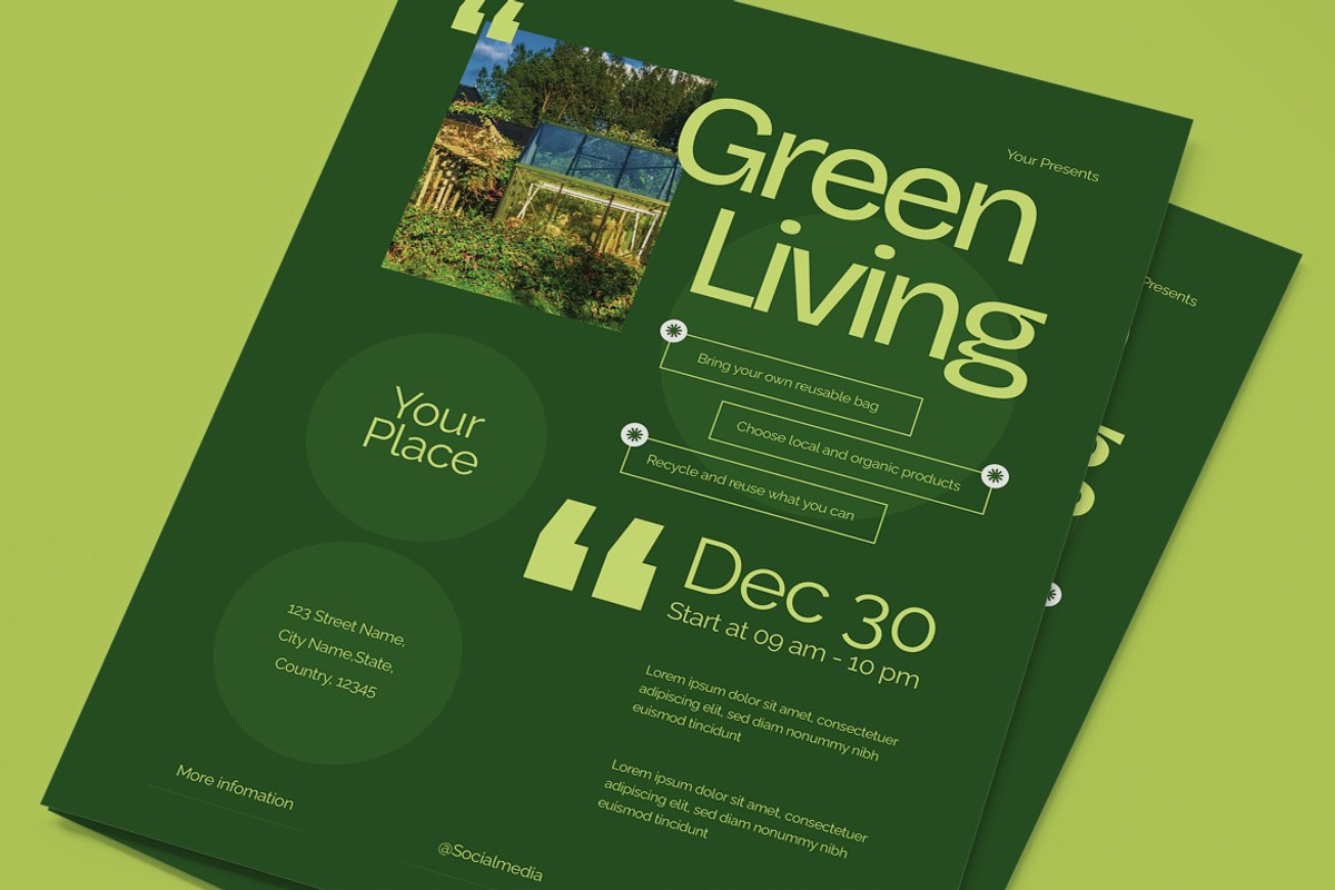 Green Living Flyer preview 2