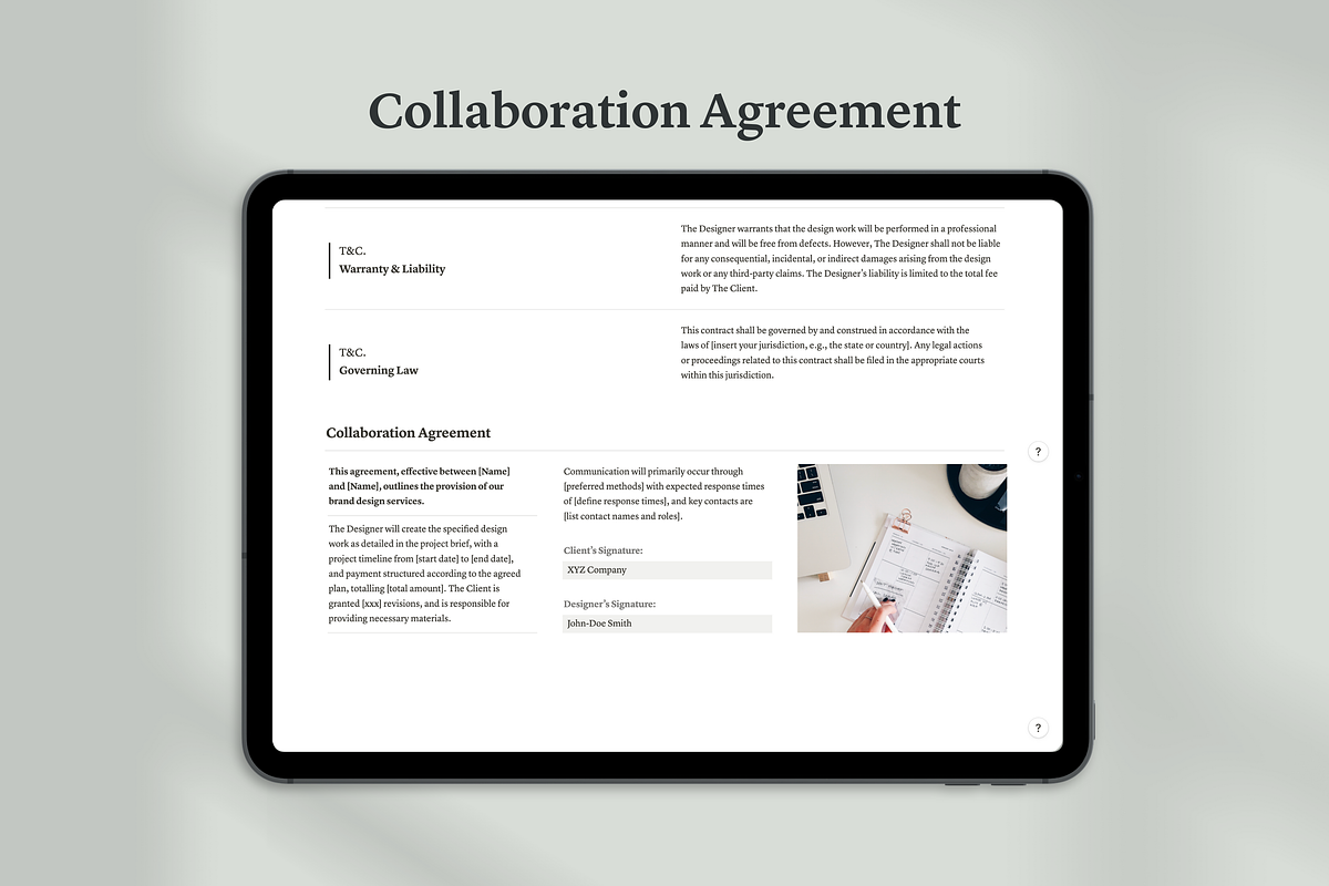 Notion Design Contract Template, a Templates & Theme by Swyn.Studio (Photo 5 of 6)