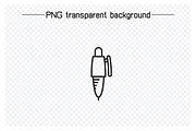 Pen and Writing Tools Icons Set, an Outline Icon by Designfour (Thumbnail 3 of 7)