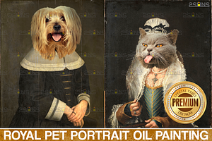 Royal Pet Portrait, Photo Overlay