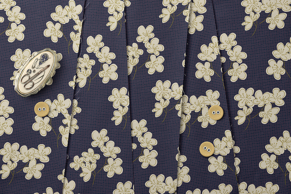 Elegant Japanese Floral Pattern, a Pattern Graphic by StudioGlouna (Photo 5 of 5)