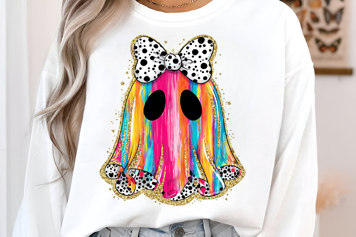 Colorful Coquette Glitter Ghost Png, an Illustration by Libby Wishes (Photo 4 of 6)