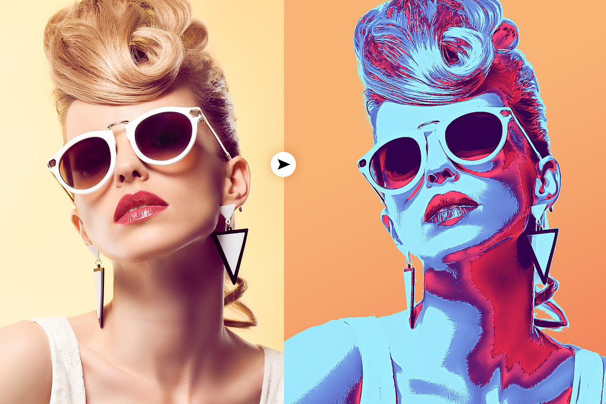 Neon Colored POP ART, an Action Add-On by PSD Action (Photo 5 of 5)