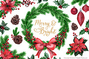 Watercolor Christmas Collection, an Illustration by Amanda Ilkov (Thumbnail 1 of 4)