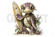 Summer Sea Turtle Clipart, an Illustration by Craft Nest (Thumbnail 12 of 12)