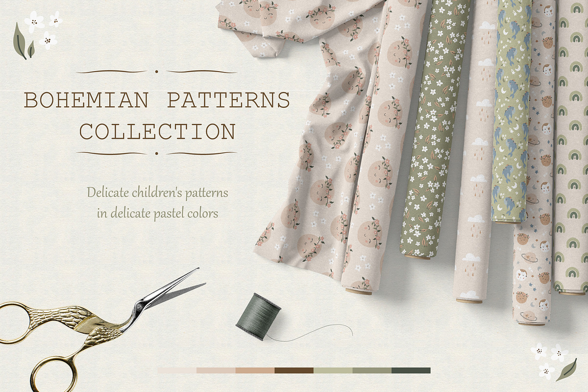 Bohemian Patterns Collection, a Pattern Graphic by Cuteanny Design (Photo 1 of 8)
