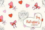 Whimsical Valentine Seamless Pattern, a Pattern Graphic by Groovy Arts (Thumbnail 1 of 5)