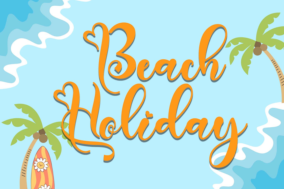 Summer Resort, a Handwritten Font by Yoga Letter (Photo 2 of 6)