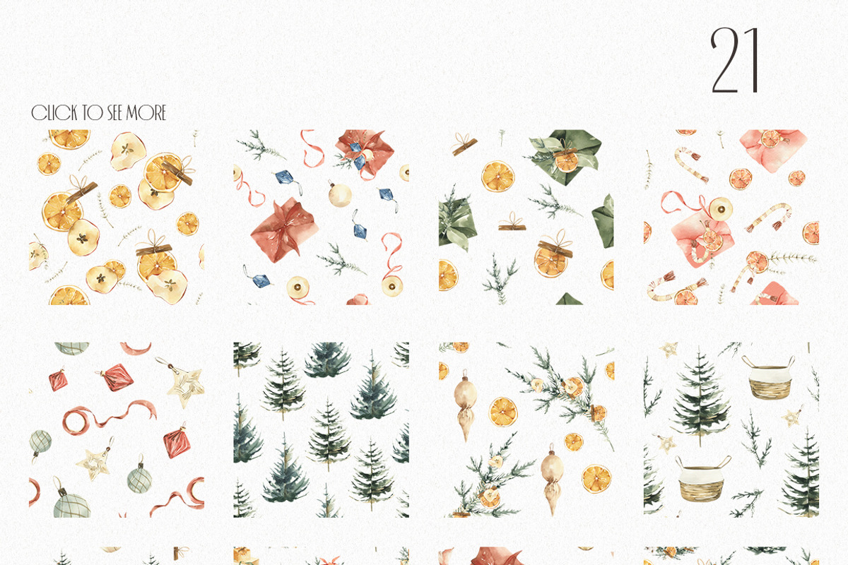 Watercolor Christmas is...clipart., a Seasonal Illustration by ArtMaslyana (Photo 6 of 7)