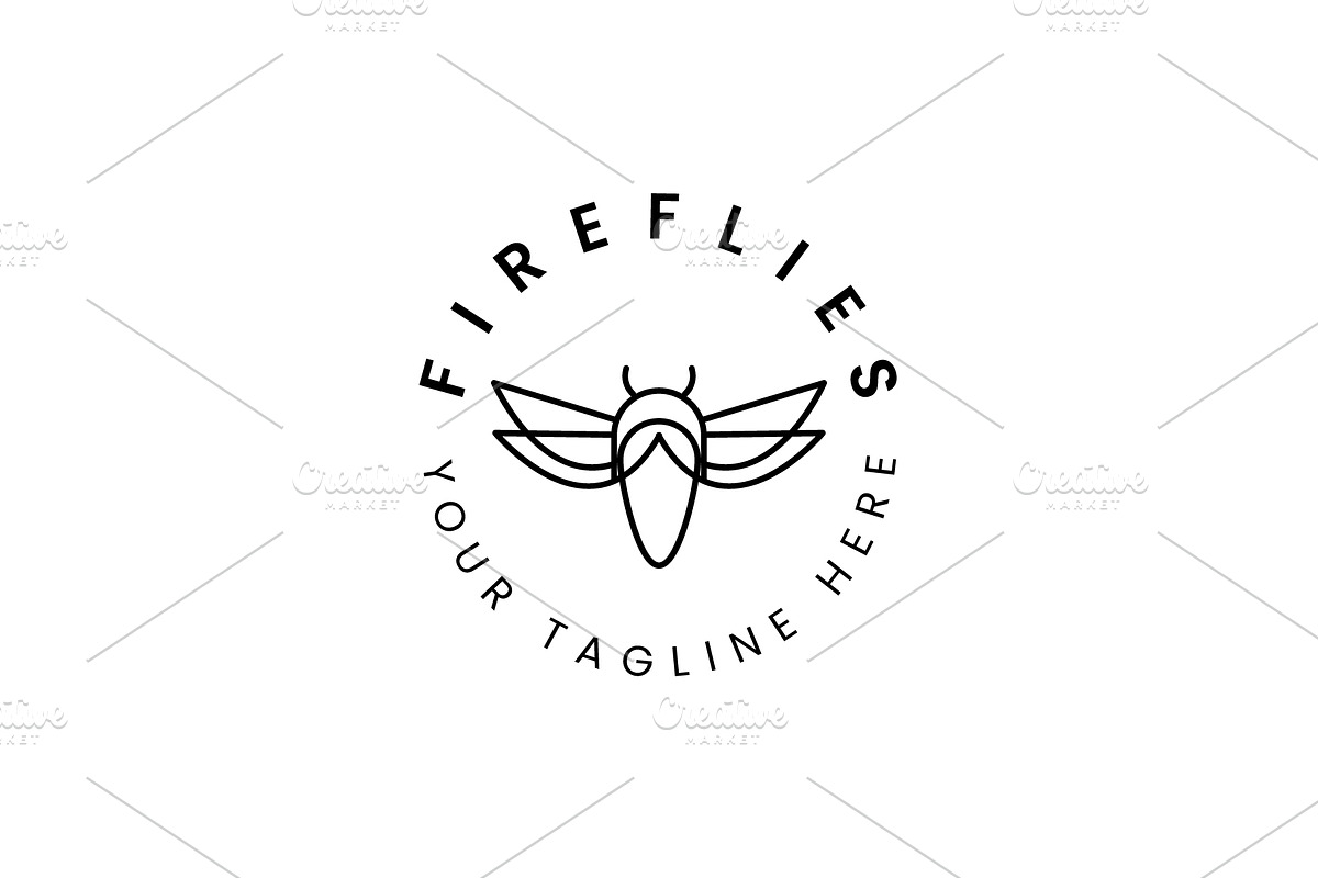 fireflies logo illustration, a Branding & Logo Template by Dyn Studio