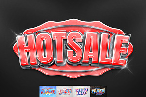 3D Retro Sale Text Effect, a Layer Style Add-On by Matsero