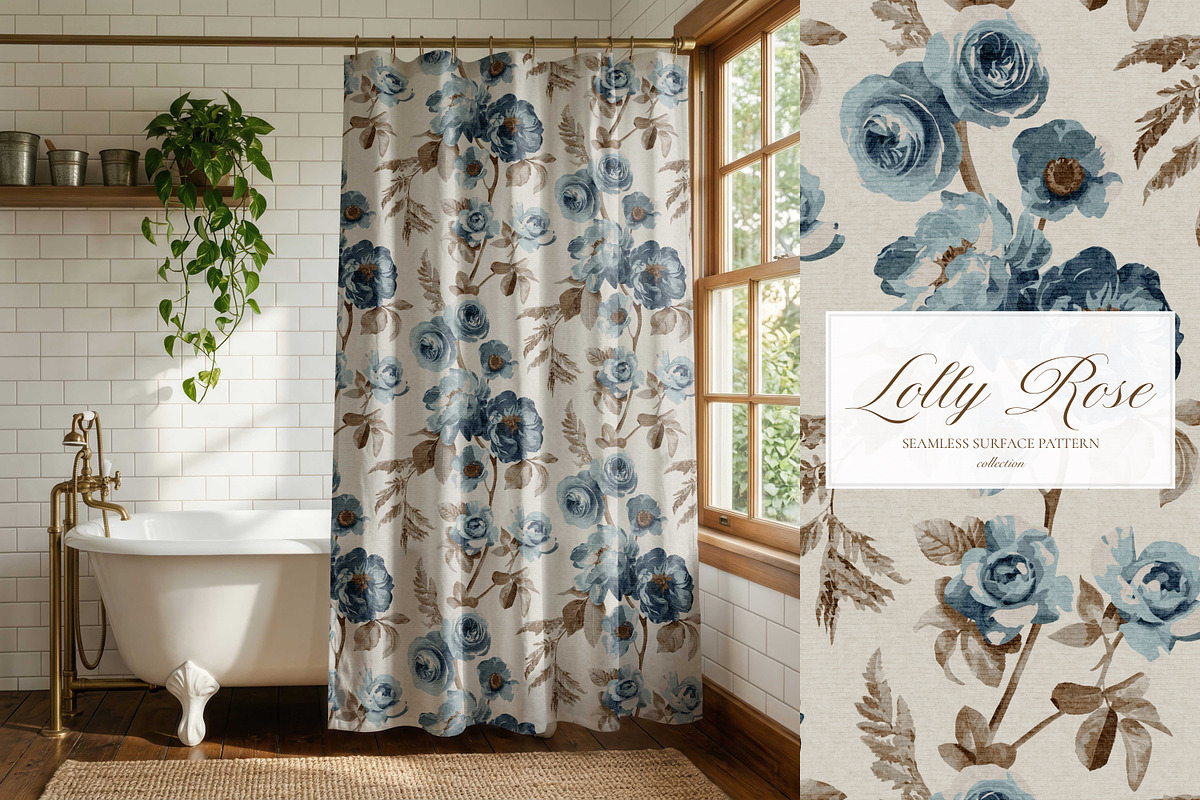 Vintage Peony Rose Pattern Bundle, a Pattern Graphic by Eclectic Anthology (Photo 10 of 13)