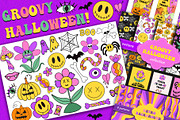 Groovy halloween Retro 70s style, a Decorative Illustration by Lucia Fox (Thumbnail 1 of 8)