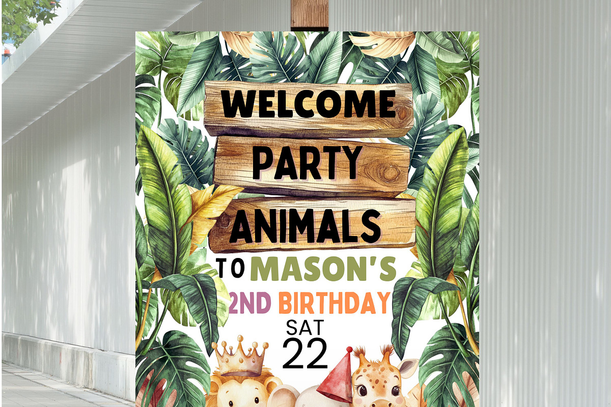 Cute Jungle Safari Animals Clipart, an Animal Illustration by artinspirestudio (Photo 7 of 7)