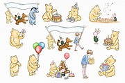 Classic Winnie the Pooh Birthday, an Animal Illustration by SvetaArtStore (Thumbnail 3 of 8)
