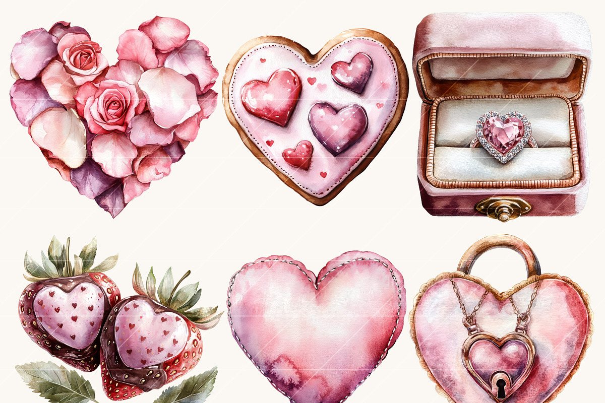 Valentine’s Day element Clipart, a Seasonal Illustration by Design Scotch (Photo 7 of 9)