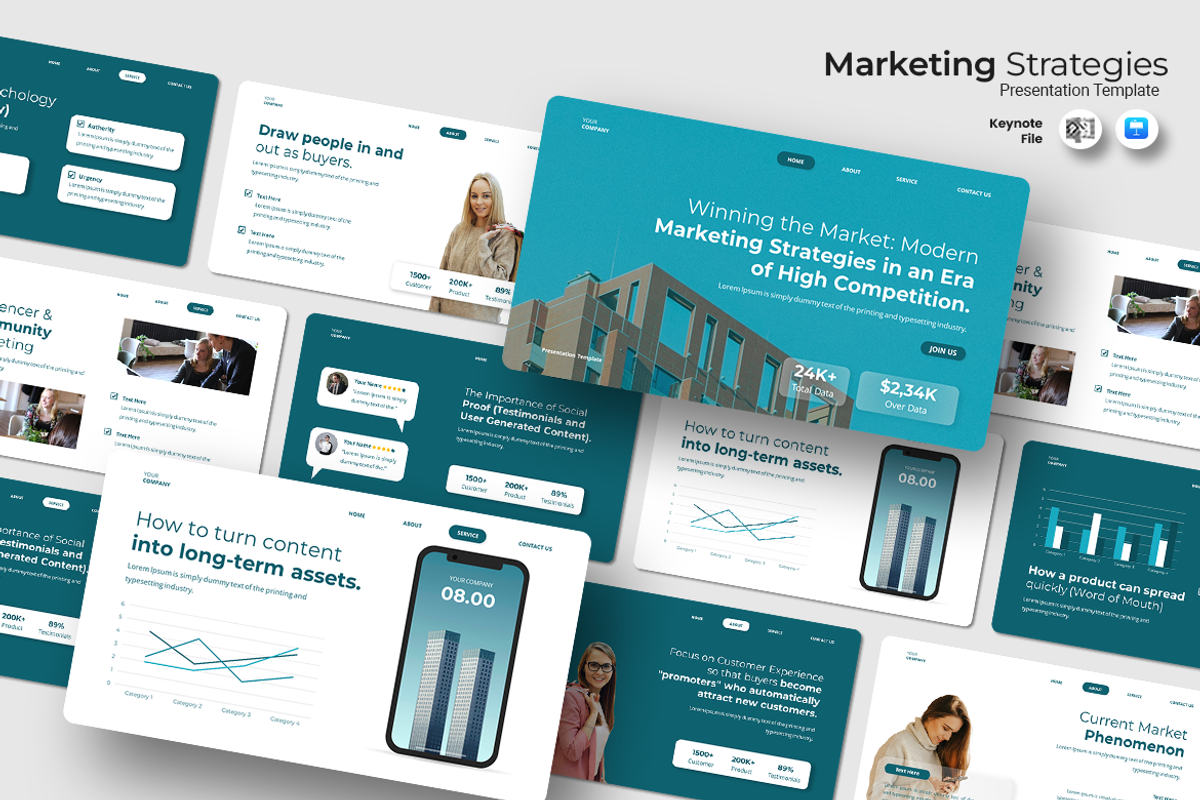 Marketing Strategies - Keynote, a Presentation Template by Iqsiart Studio (Photo 1 of 3)