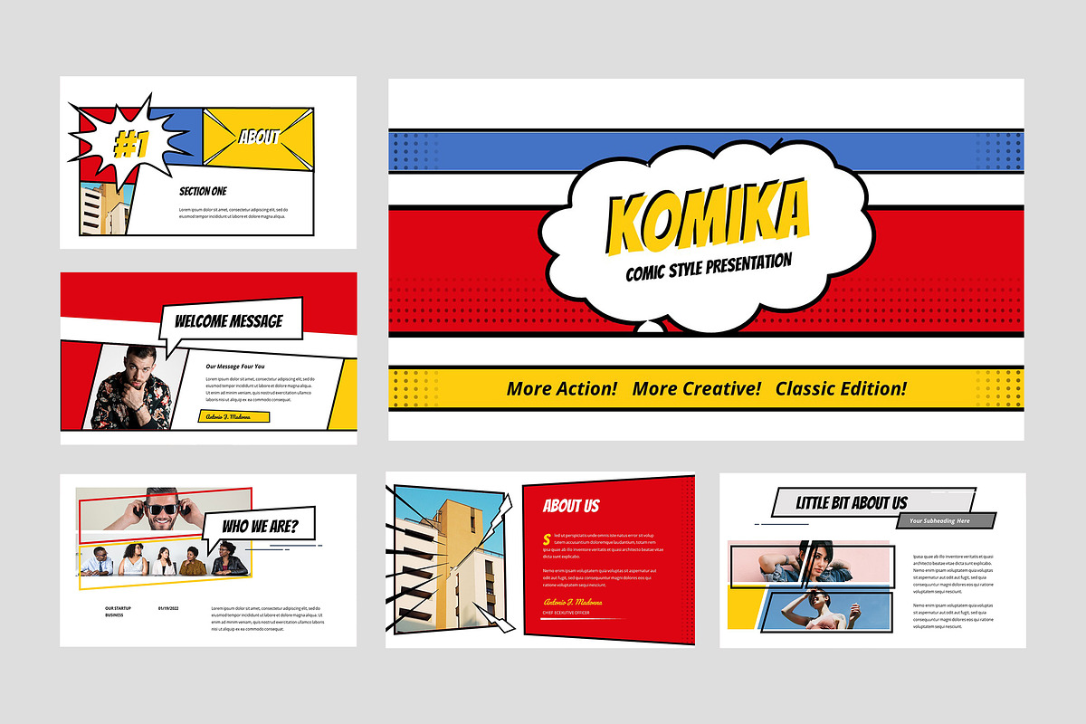Komika - Presentation Template, a Presentation Template by TMint Creative
