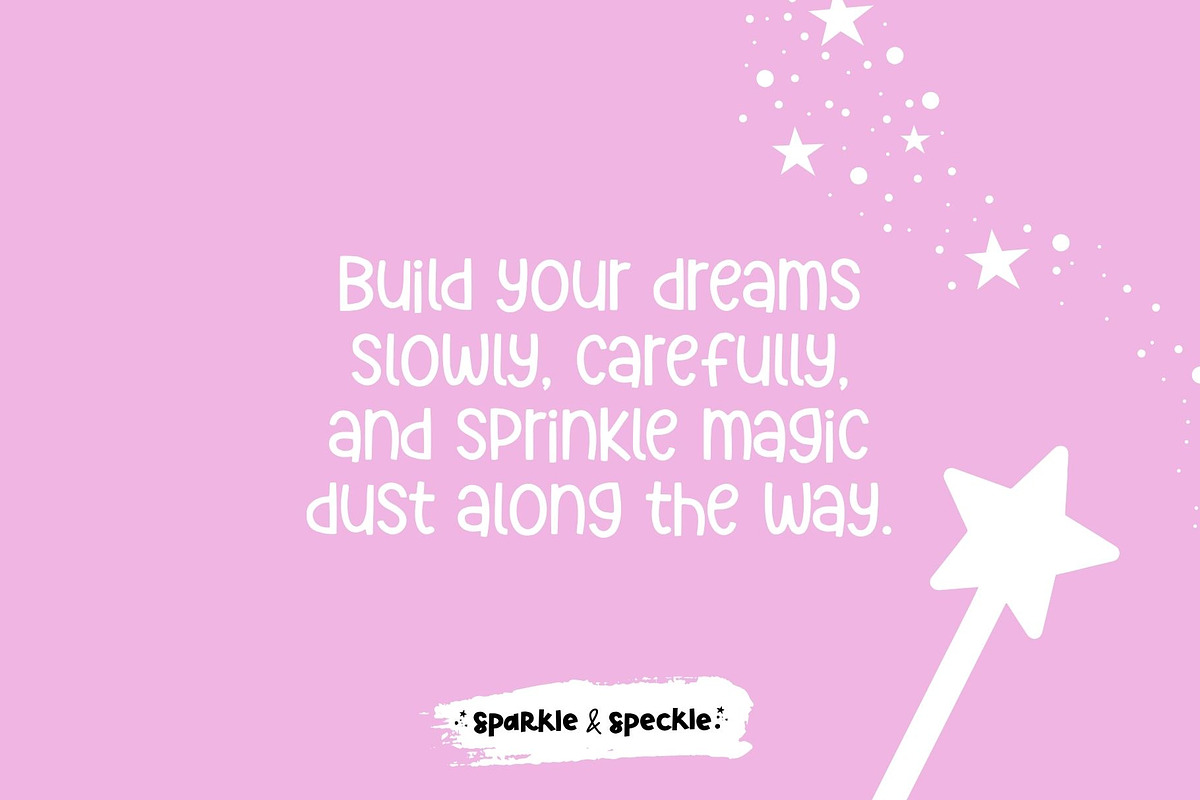 Magic Dust Playful Display Font, a Sans Serif Font by Sparkle & Speckle (Photo 5 of 6)