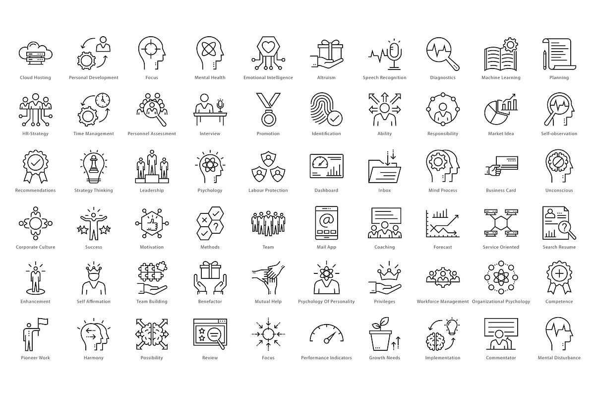 1270 Business Line Icons, an Outline Icon by Creative Stall (Photo 9 of 22)