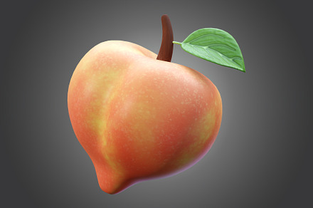 3D Stylized Peach