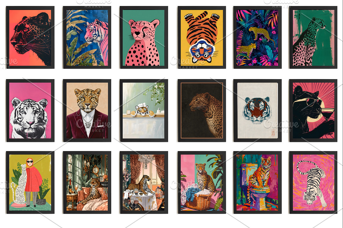 Tiger wall print, animal wall poster, an Animal Photo by Chipshpow Graphics (Photo 3 of 7)