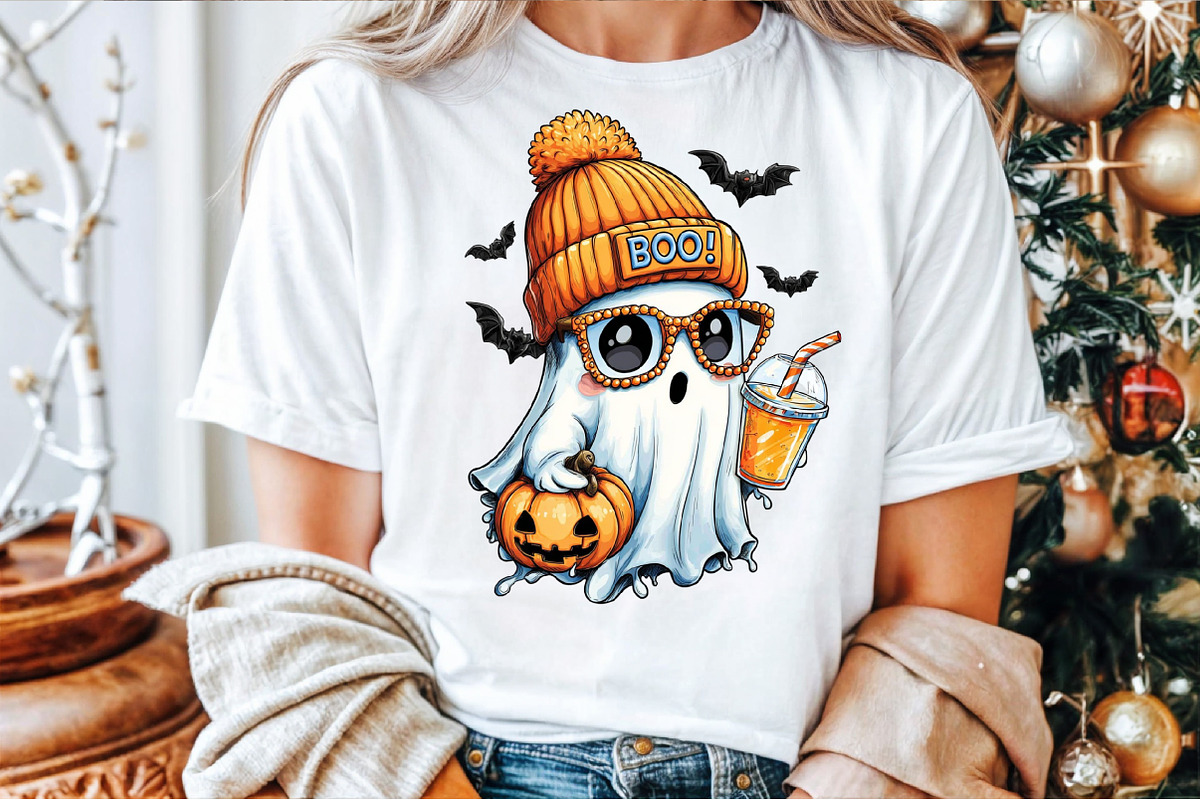 Cute Boujee Ghost Halloween PNG, an Illustration by Sublimation Artist (Photo 7 of 9)