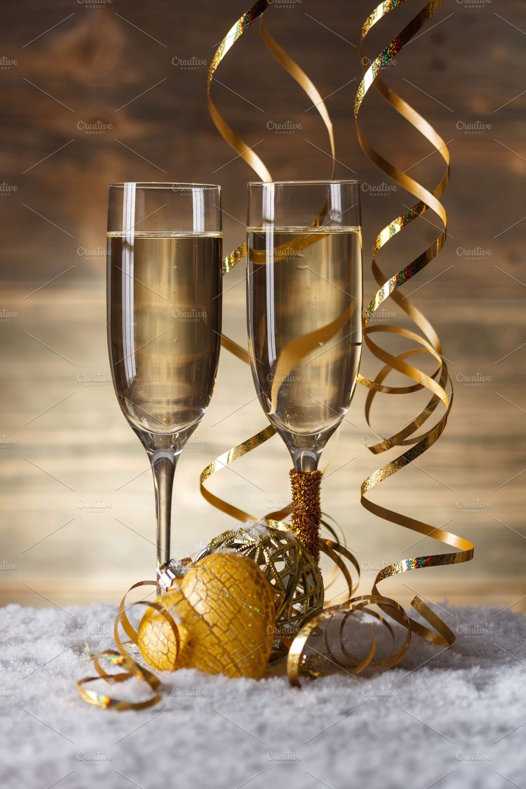 Champagne glasses featuring drink, wine, and new