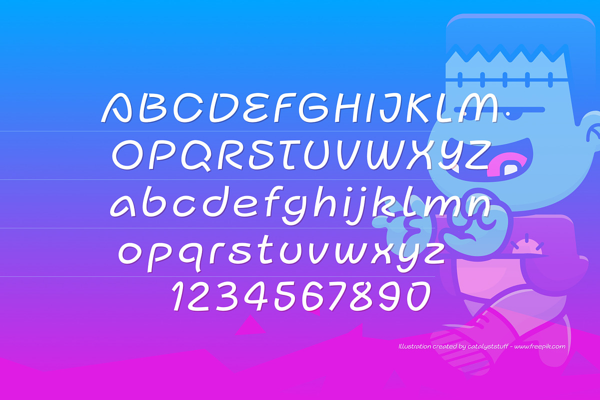 Arbus light & funny childfont bundle, a Script Font by popskraft (Photo 4 of 9)