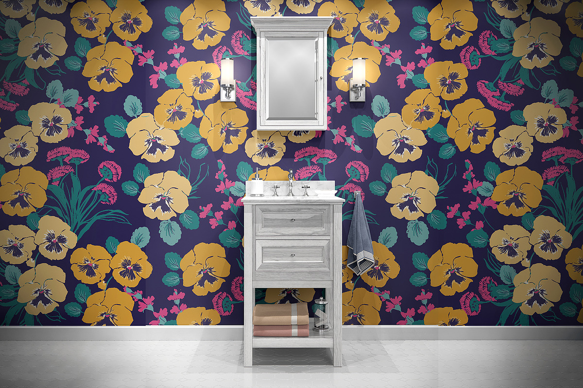 Colorful Pansies Floral Pattern, a Pattern Graphic by StudioGlouna (Photo 9 of 9)