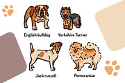 Breed dogs icons set, an Animal Illustration by Backwoods_studio (Thumbnail 3 of 10)
