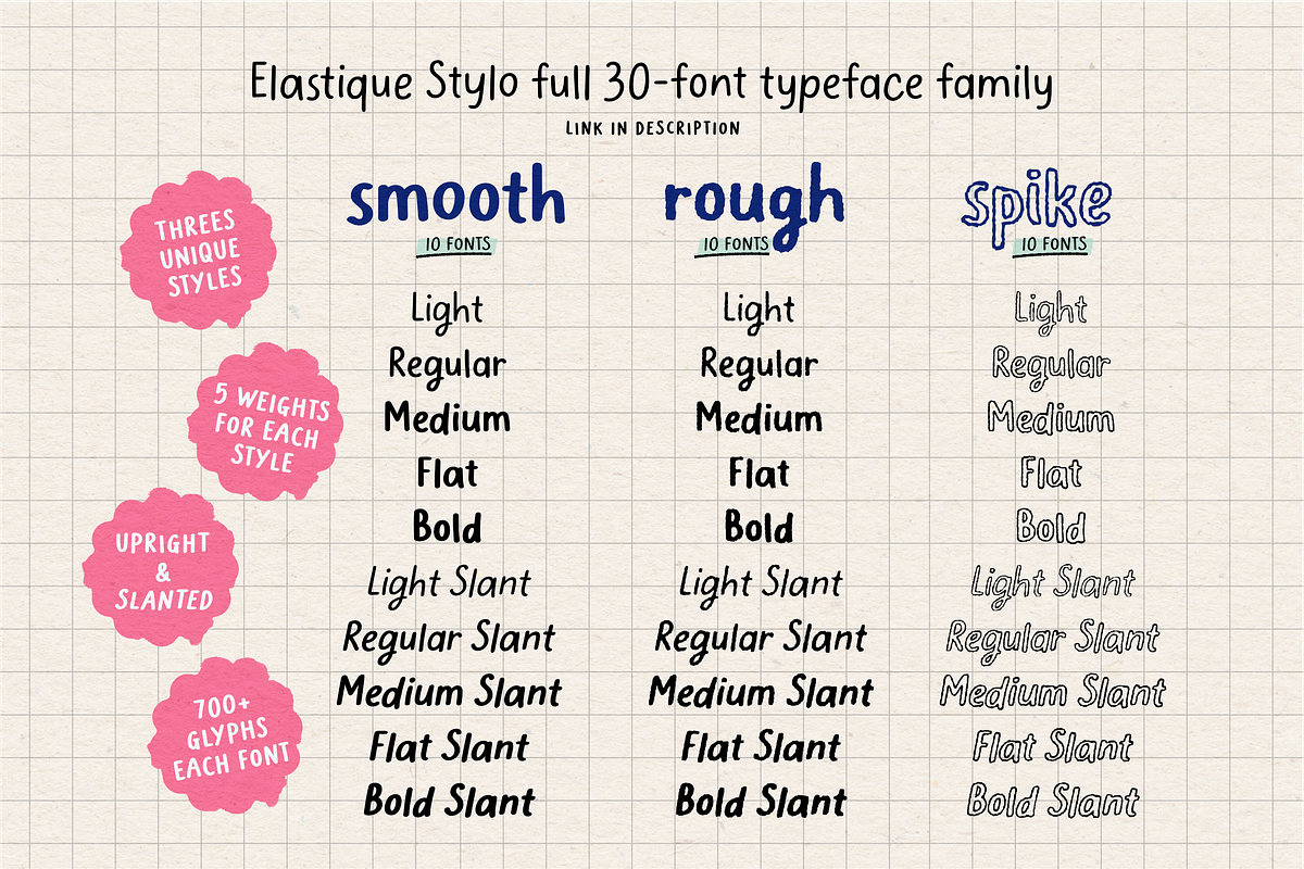 Elastique Stylo Spike - Outline Font, a Slab Serif Font by type peace (Photo 6 of 14)