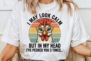 I May Look Calm Funny Chicken Shirt, a Work Illustration by Sublimation Artist (Thumbnail 4 of 9)