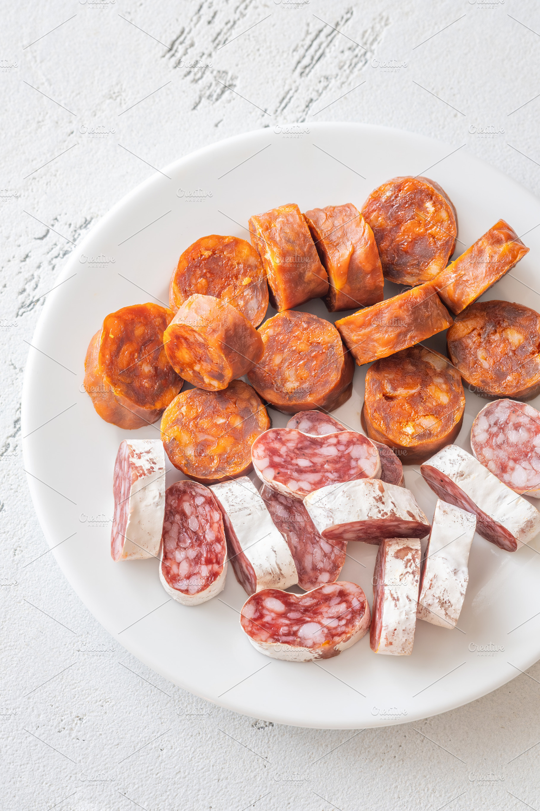 Assorted Spanish Chorizo and Fuet, a Food & Drink Photo by Alexander Prokopenko